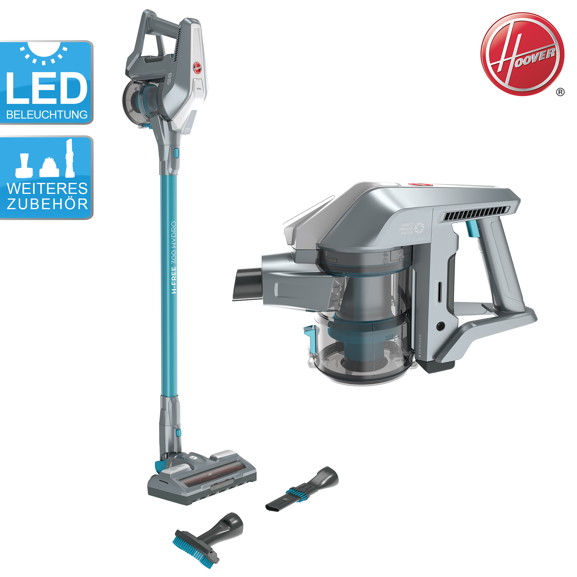 Hoover H FREE 300 HYDRO HF322YHM 011 Akkuhandstaubsauger hygienische